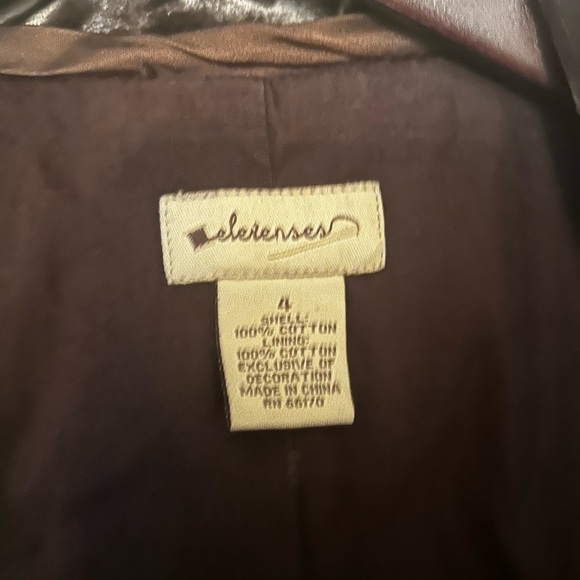 Elevenses Anthropologie Victorian Steampunk Long Trench Duster Coat size 4 - Picture 3 of 5